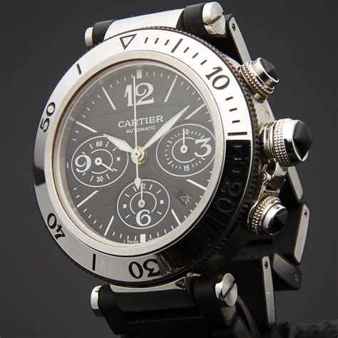 cartier chronograph watch|cartier pasha seatimer chronograph.